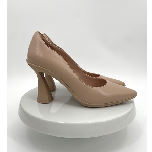 Cole Haan Shoes - Cole Haan Pumps Women 8B Nude Leather Flared Heel Pointed Toe Grand 360
